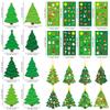 24Pcs Christmas Tree DIY Craft Kit Use Stickers To Create Holiday Cards Perfect For Christmas Parties Activitie Holiday Supplies