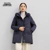 XueZhongFei Women's Mid-Length Hooded Down Jacket