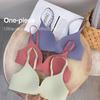Women Sexy Spaghetti Straps Thin Cup Bra Solid Color Wireless Anti-sagging Seamless Push-up Brassiere