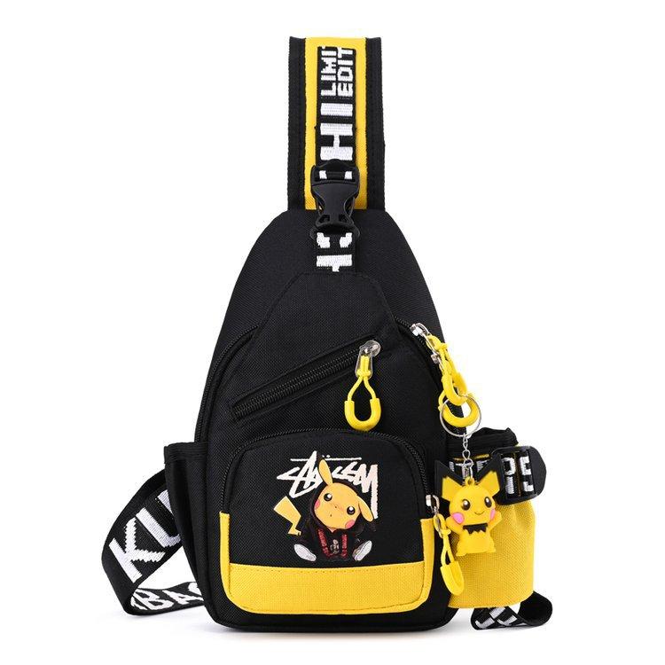 

School bag 2024 new children s bag cute trendy boy laughing shoulder crossbody backpack change bag average size