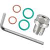 Motoforti Universal Oversize Piggyback Oil Drain Plug Kit, M16.1-1.5 X 15mm, Stainless Steel, Silver Tone, 1 Set