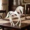 Artistic Desktop Ornament 3D Printed Abstract Horse Statue, Minimalist Galloping Stallion Sculpture with One-Piece Print Flowing Curves, Modern