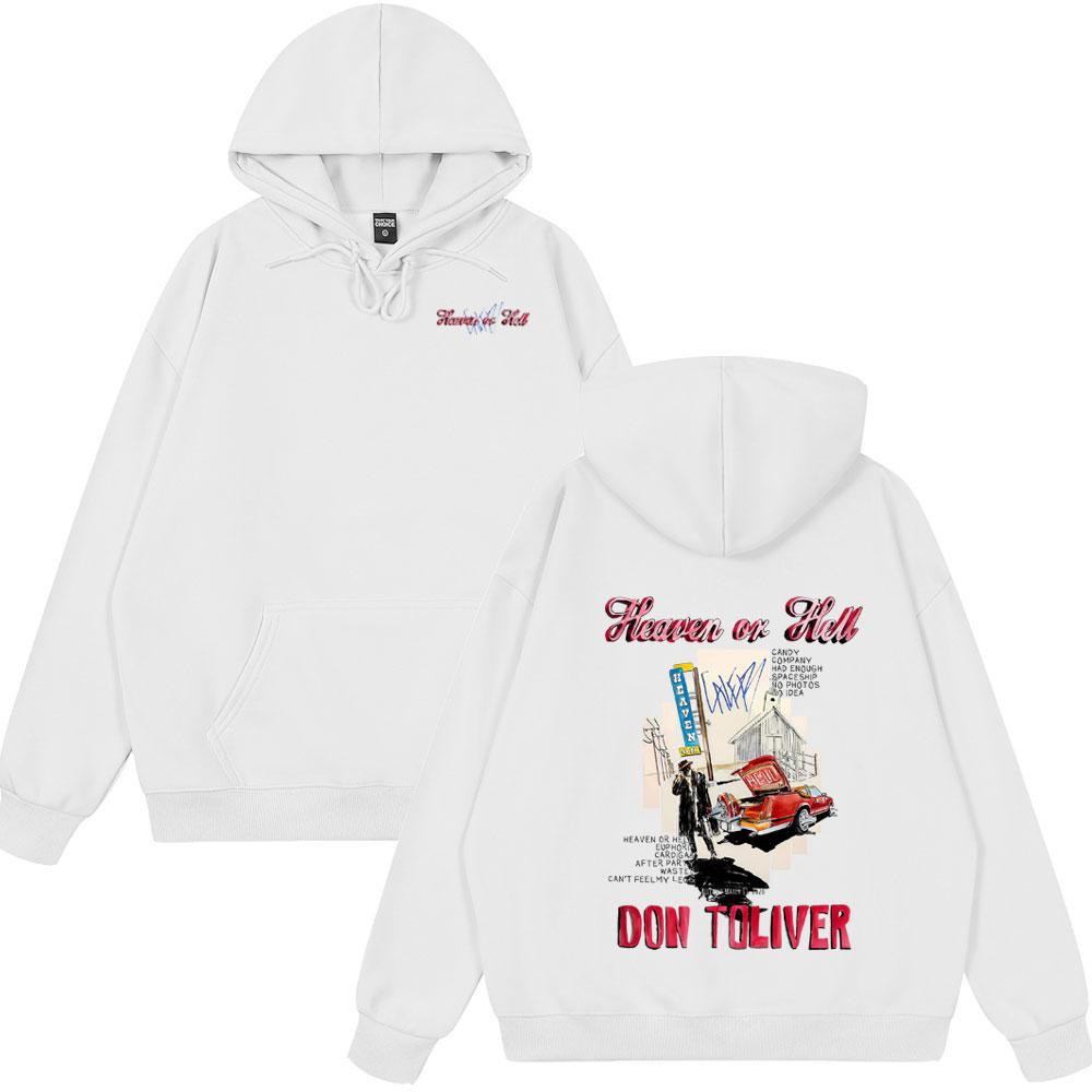 Raper Don Toliver Album Heaven or Hell 2025 Bluza z kapturem Męska Damska Moda Hip Hop Długi Rękaw Top Zimowy Styl Oversize Streetwear