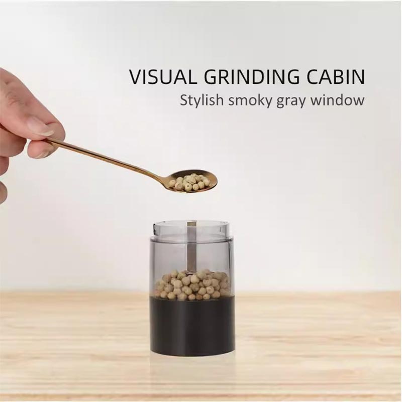 Electric Grinder USB Charging Electric Pepper Grinder With Base Simple Charging Pepper Mill with Double Support Sea Salt Grinder