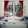 Snow Scene Tree Pattern Printed Curtains Christmas Decorations Home Room Curtain Set Of 2 Made Polyester Washable