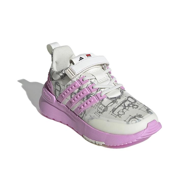 New Adidas LEGO X Racer TR Little Kid 'Off White Bliss Lilac'