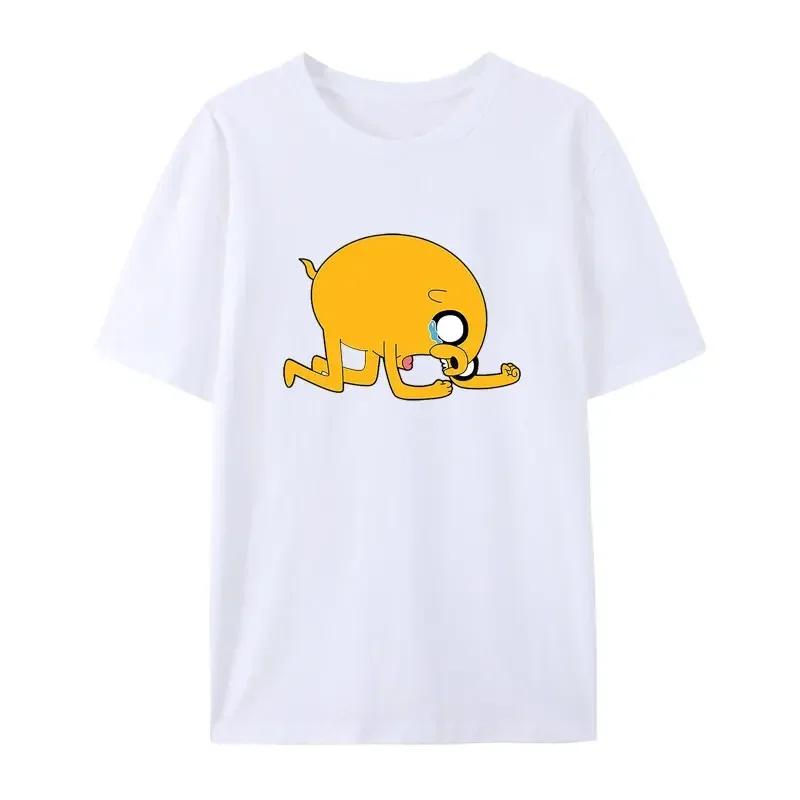 Camisetas con estampado de dibujos animados de Adventure Time hombres moda Harajuku, cómics creativos, camisetas geniales