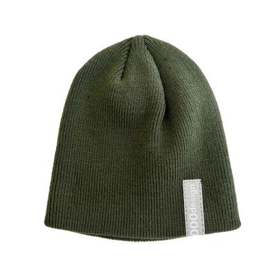 NOUGHT 000 Logo Tag Needlework Beanie / Khaki
