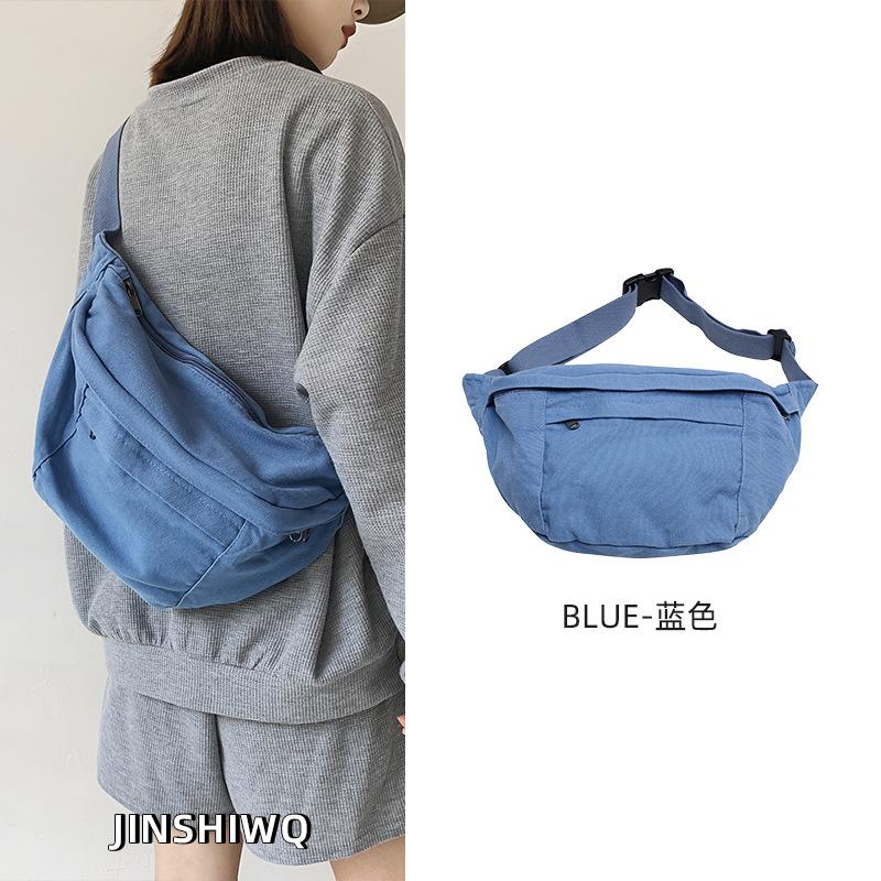 

2025 новая мужская повседневная сумка большой вместимости нагрудная сумка японский трендовый бренд рюкзак студенческая поясная сумка сумка-мессенджер No specification синий