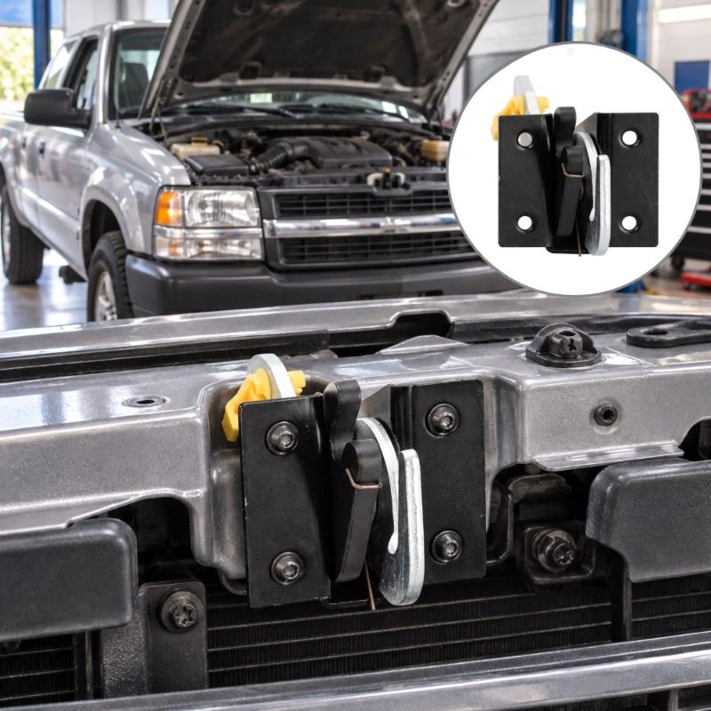 1213456789 Hook and Spring Vehicle Lock Mechanism for S10 Pickup Models, Part Number 15768951 with Four Hole Replacement Installation Format
