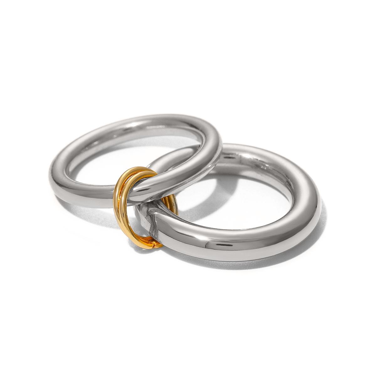

Yori Изящное Кольцо для Наслоения из Нержавеющей Стали с Покрытием 18K Золотом для Женщин Гипоаллергенное Водонепроницаемое Изящное Украшение 6