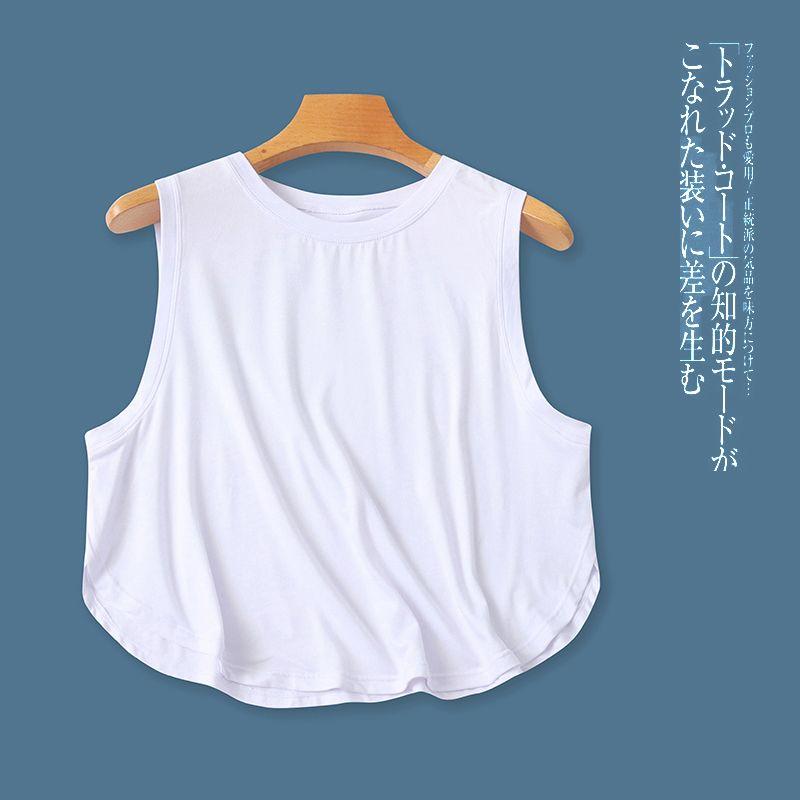 

Women s Export Fashionable with Side-Slit Arc Sleeveless T-shirt Grey Cafe C- 1-23-3 S