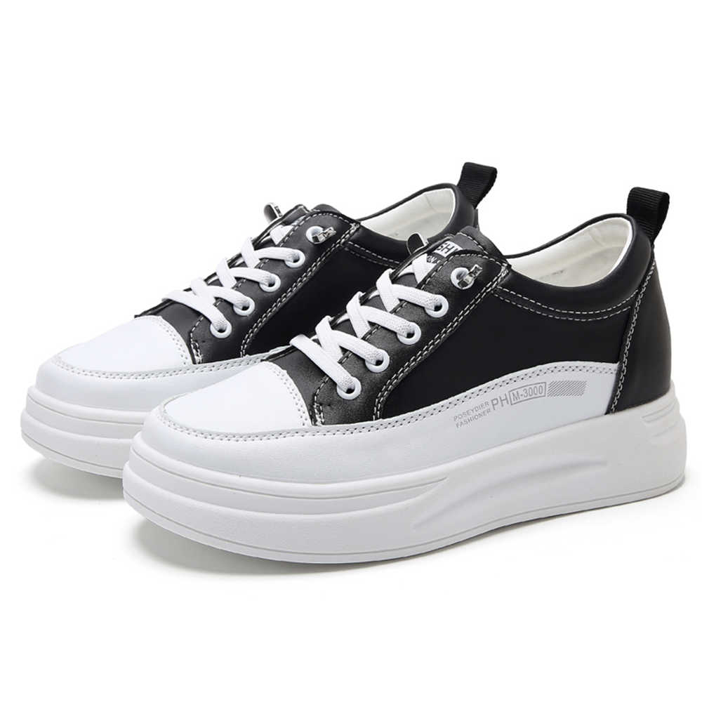 Fashion Dark Nonslip High Platform Shoes Woman Oxford Black Heel Basketball Brand For Women Sneakers Sport Sneachers Character