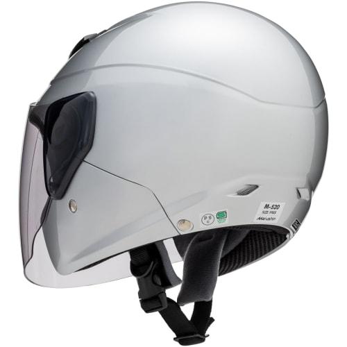 MARUSHIN Motorcycle Helmet Semi-Jet M-520XL Silver XL Size (61~62CM)