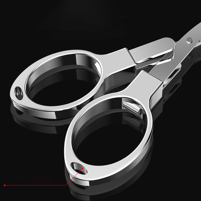 Stainless Steel Fishing Scissor Foldable Fish Scissors Plier Cut Pe Braid Line Lure Carp Fishing Tools Accessories