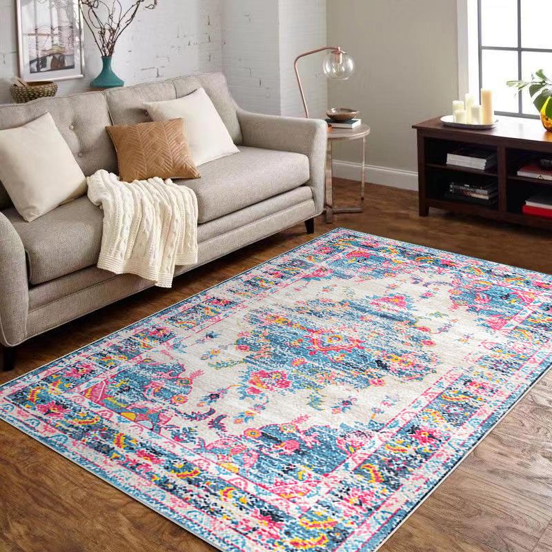 Persian Carpet, Bohemian Ethnic Style, Living Room Fully Carpeted, Office Floor Mat Can Be