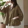 2025 Retro Women’s Cotton Linen Hooded Cardigan - Loose, Thin, Long Sleeve, Sun Protection, Short Jacket for Spring/Summer