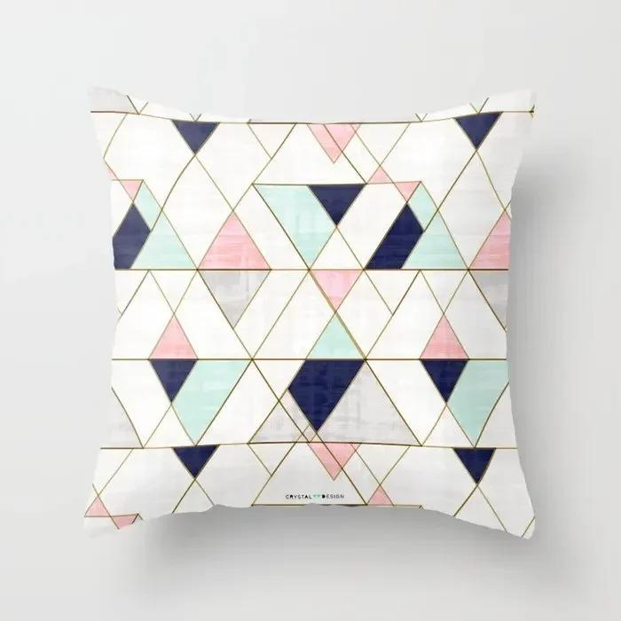Abstract Geometric Pink Pillowcases Living Room Sofa Decorative Pillowcases Cushions New Home Pillowcases