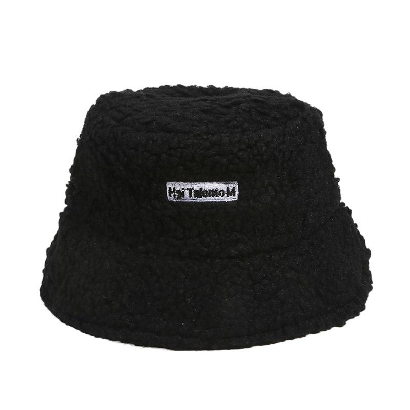1PC Women's Winter Warm Lamb Fisherman Hat Outdoor Letter Basin Hat Suitable for Weddings Outdoor Activities