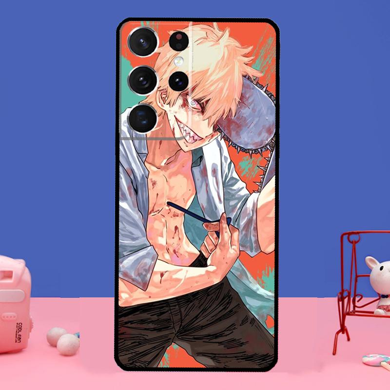 Chainsaw Man Horror Anime pentru Samsung Galaxy S20 FE S21 Ultra Note 20 S8 S9 S10 Note 10 Plus S22 Ultra Husă