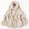 Large Floral Embroidery Scarf Flower Embroidered Long Scarf Wrap Women Scarf Wrap  Daily Outfit