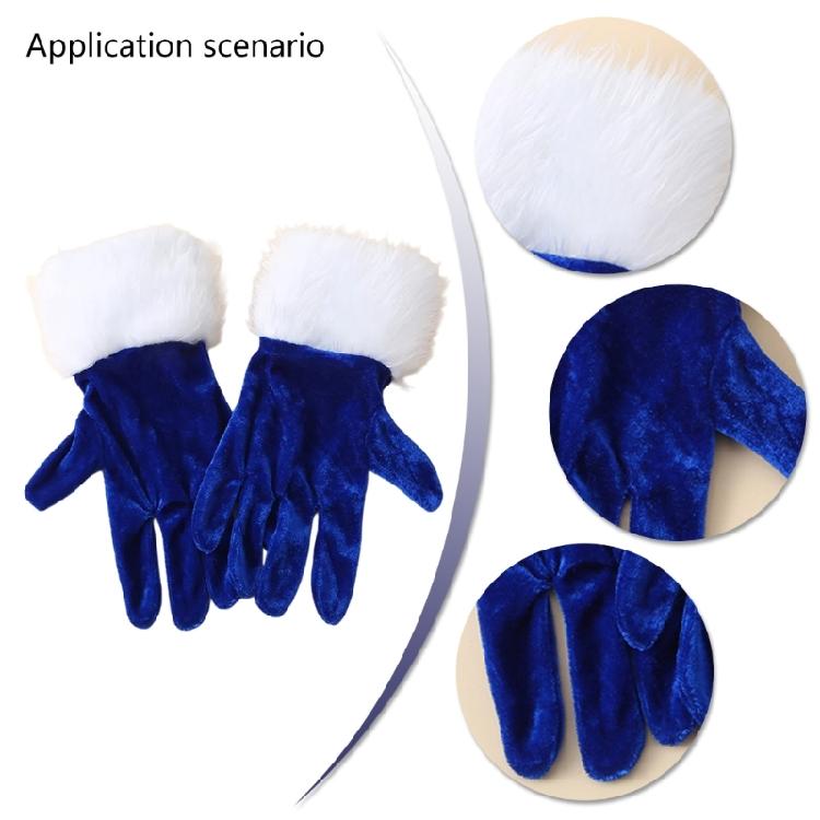 2 lotti Guanti in Velluto a Tema Natalizio, Manopole Multicolore in Peluche, Guanti Traspiranti per Eventi Serale e Celebrazioni