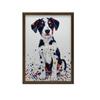 Poster with a Dog In a Colorful Mosaic Poster with a Dog In a Colorful Mosaic, 30X40 Cm, White Wooden Frame, 230 Gsm Matte Paper