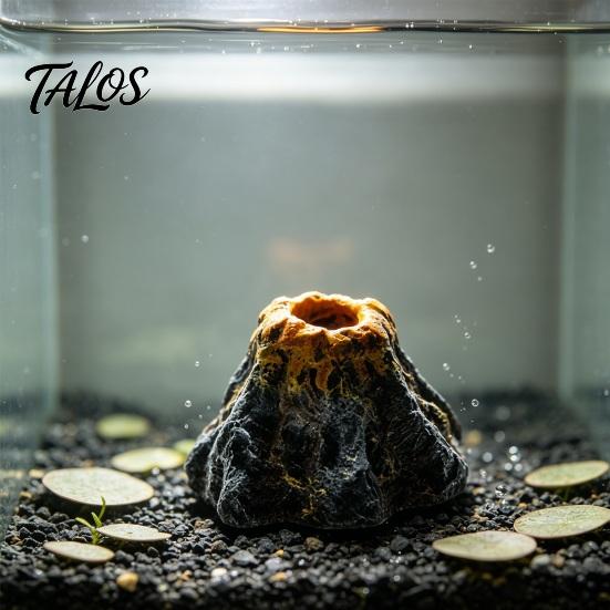 Coral Bubbler Aquarium Accessory Shell, Resin Volcano Air Pump Bubbler, Blister Resistant Fish Ornament Tank Decoration for Shrimp Crab Betta
