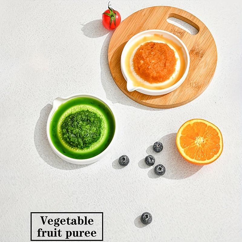 1 Pc White Ceramic Garlic and Ginger Grater Plate for Potato Mash, Vegetable and Fruit Puree, Manual Grinding Dish