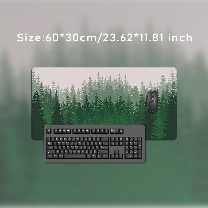 Mouse Pad Green Forest Gaming XL Large Home Computer Mousepad XXL Playmat Natural Rubber Office Soft PC Table Mat Mouse Mats