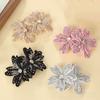 1Pairs 3D Rhinestone Flower Patches DIY Craft Rose Brooch Fabrics Sew-On Applique  Sewing Supplies