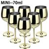 6Pcs Mini 70ml Stainless Steel Glass 2oz Cocktail Creative Metal Bar Restaurant Champagne Glass Red Wine Glass Barware Cup
