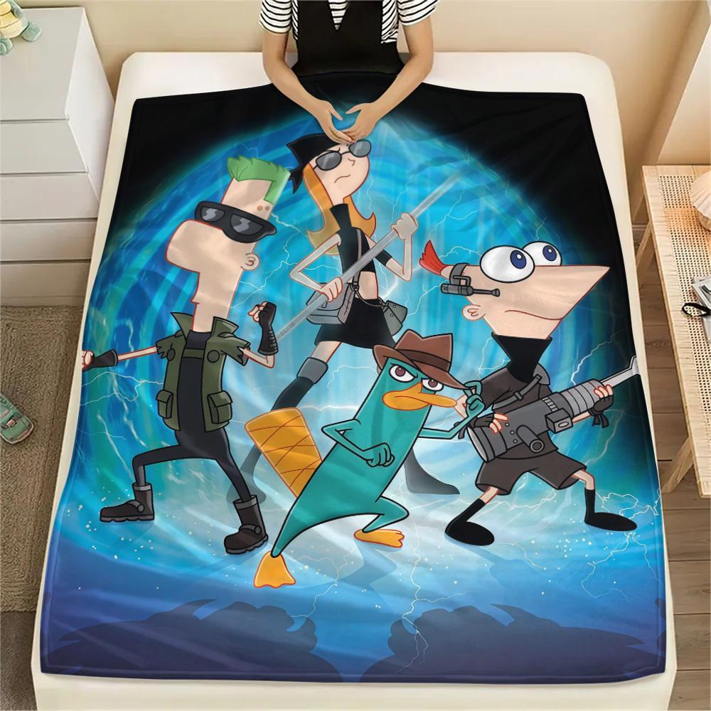 Phineas and Ferb2 Flannel Blanket, High quality Comfortable for All Seasons, Home Decor, Warmth and Comfort