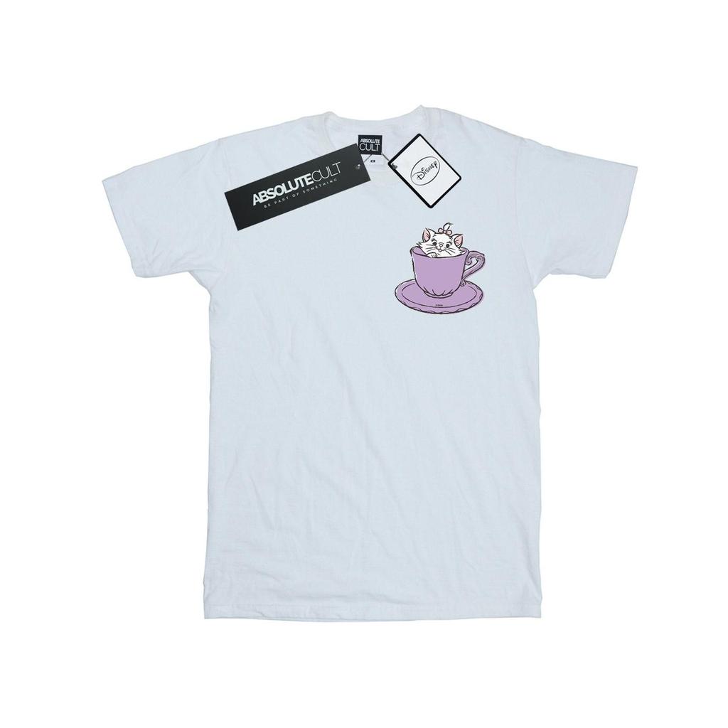 Disney Mens Aristocats Marie In Cup Breast Print T-Shirt