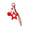 Star Keychain with Decorative Ball and Acrylic Charm, Spring-Gate Clasp and Cord Details for Keys, Bags, and Zipper Pulls