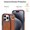 PU Leather Ring Wrist Strap Phone Case for IPhone 15 14 Plus 13 12 Mini 11 Pro Max X XS XR 7 8 Plus Holder Shockproof Cover