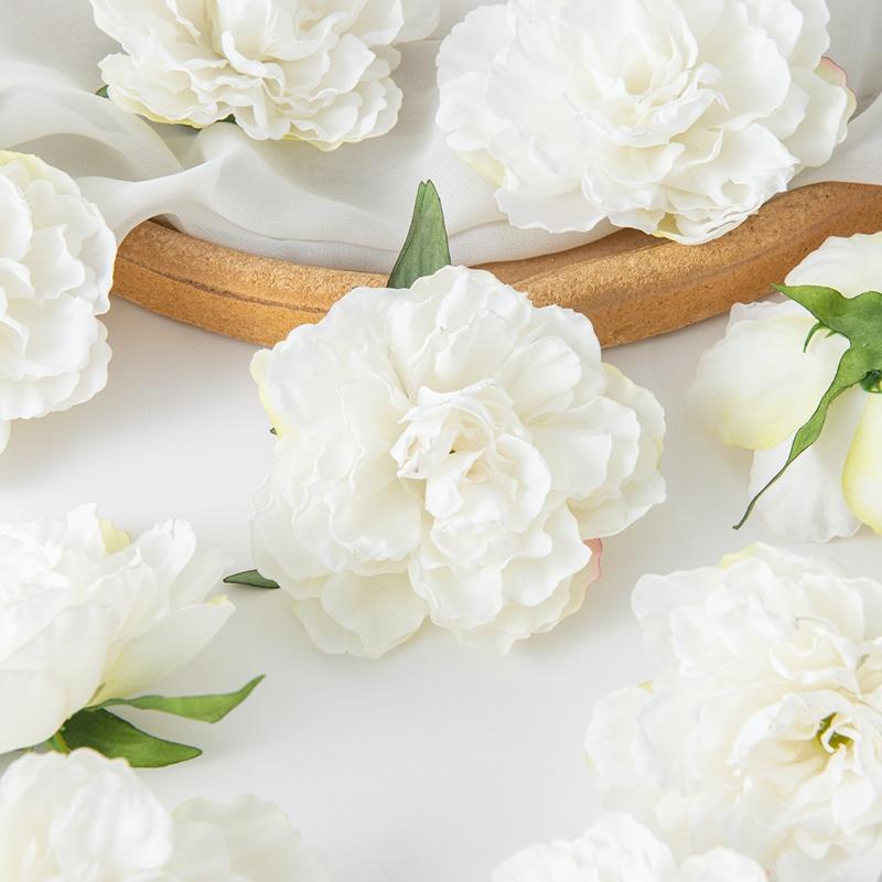 5/10 шт. Штучно Зроблених Квітів З Обпаленими Краями та Півонії Для Домашнього Дозвілля, Шпильки Для Волосся, Весільна Прикраса Одягу, Скрапбукінг