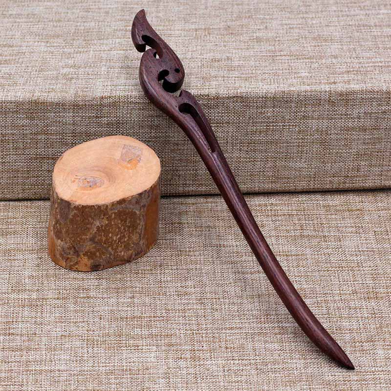 Chinese Hair Sticks Wooden Hairpins For Women Traditonal Carved Vintage Hanfu Hair Fork Ancient Chop Stick Headwear Jewelry