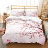 Japanese Duvet Cover Branch Of A Flourishing Sakura Tree Flowers Cherry Blossoms Spring Art Polyester Bedding Set Full/King Size