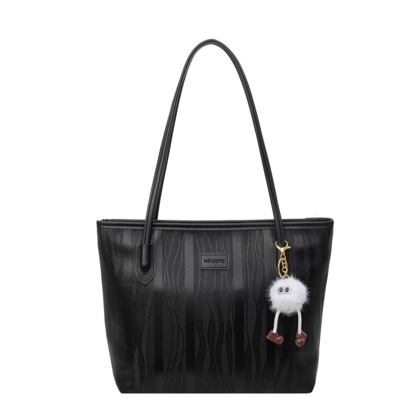

Women s 2025 Large Capacity Versatile Tote Bag - Fashionable Single Shoulder Bag for College and Commute чорний