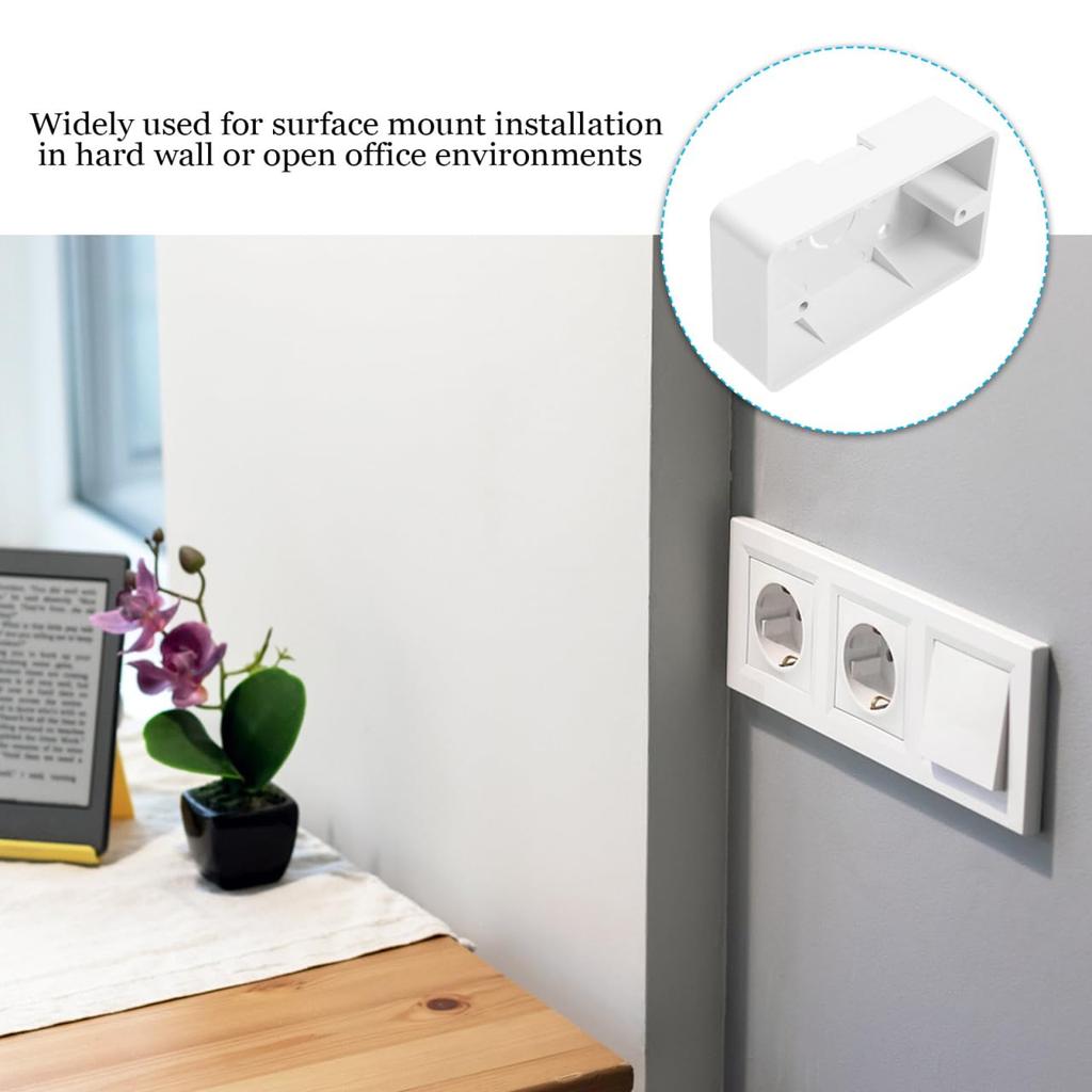 DOITOOL Surface Mount Outlet Box : 5 Pack Plastic Electrical Junction Boxes Electrical Outlet Box Single Gang Low Voltage Surface Mount Backbox -