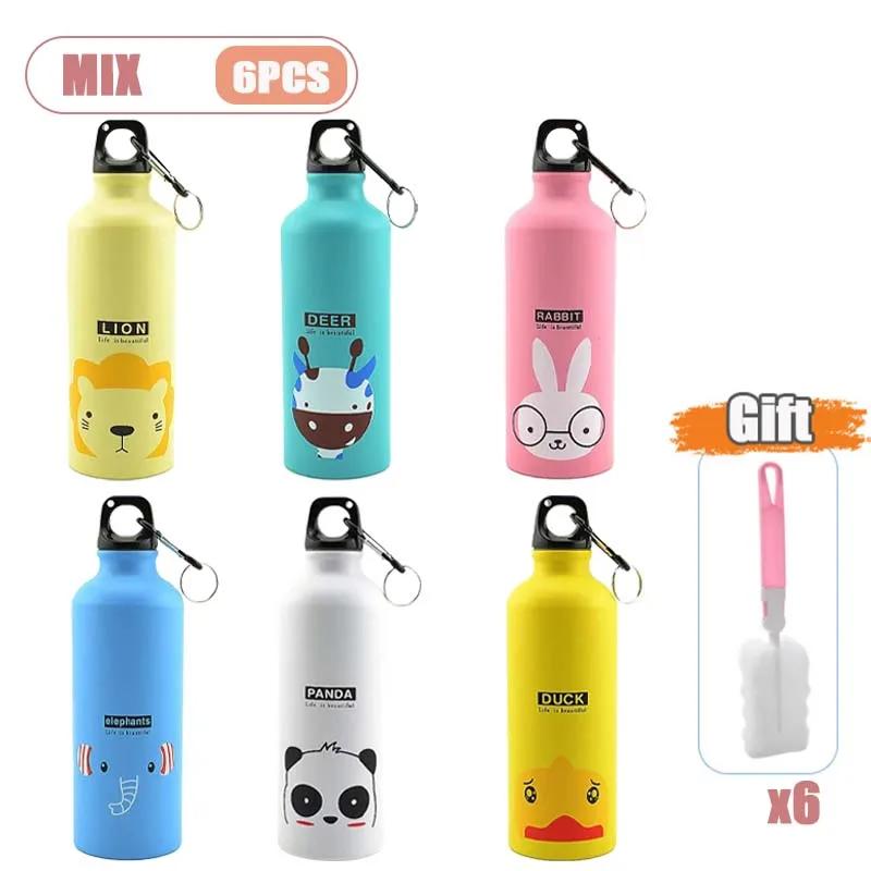 500ML Cartoon Aluminium Wasserflasche Niedlicher Tierdruck Edelstahl Wasserflasche mit Deckel Isolierter Becher Kaffeetasse