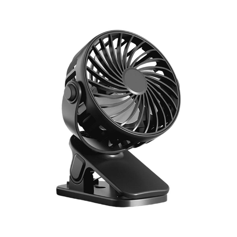 Small Charging Air Circulating Fan with LED Light Portable Desktop Clip Fan for Desk Bedside Table Use Enduring