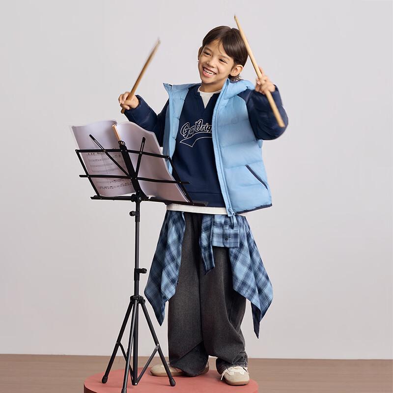 Gap Boys' Colorblock Lightweight Hooded Down Jacket