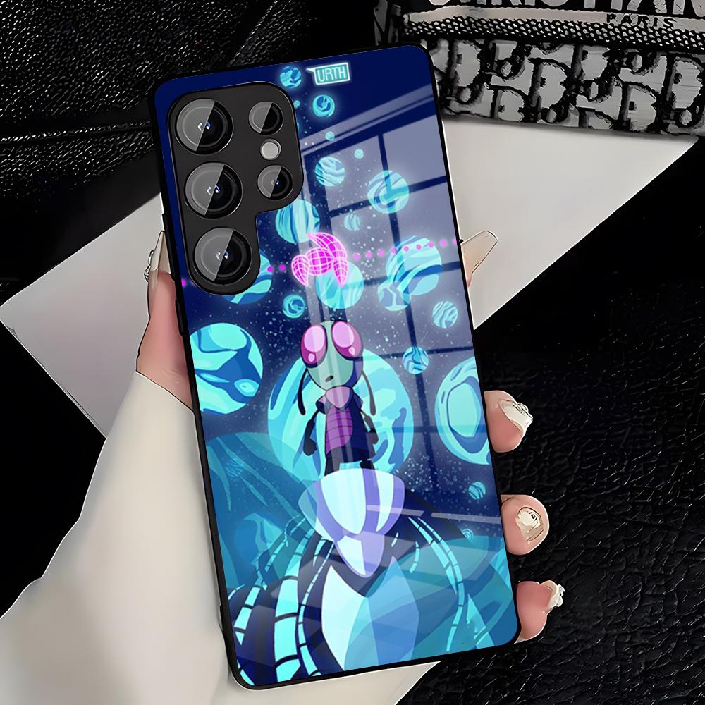 

Cartoon I-Invader Zim Phone Case For Samsung A25 A13 A33 5G A54 A36 A35 A56 A52 A14 Shockproof Glass Cover Samsung A31 4G