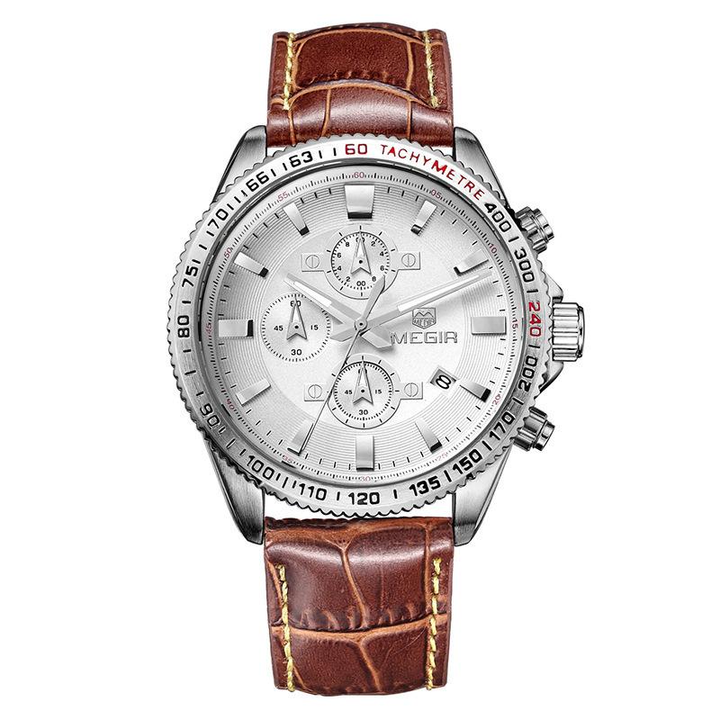 () Men S Watch Three-Eye Chronograph Waterproof Luminous Sports Watch Watch 3001G
