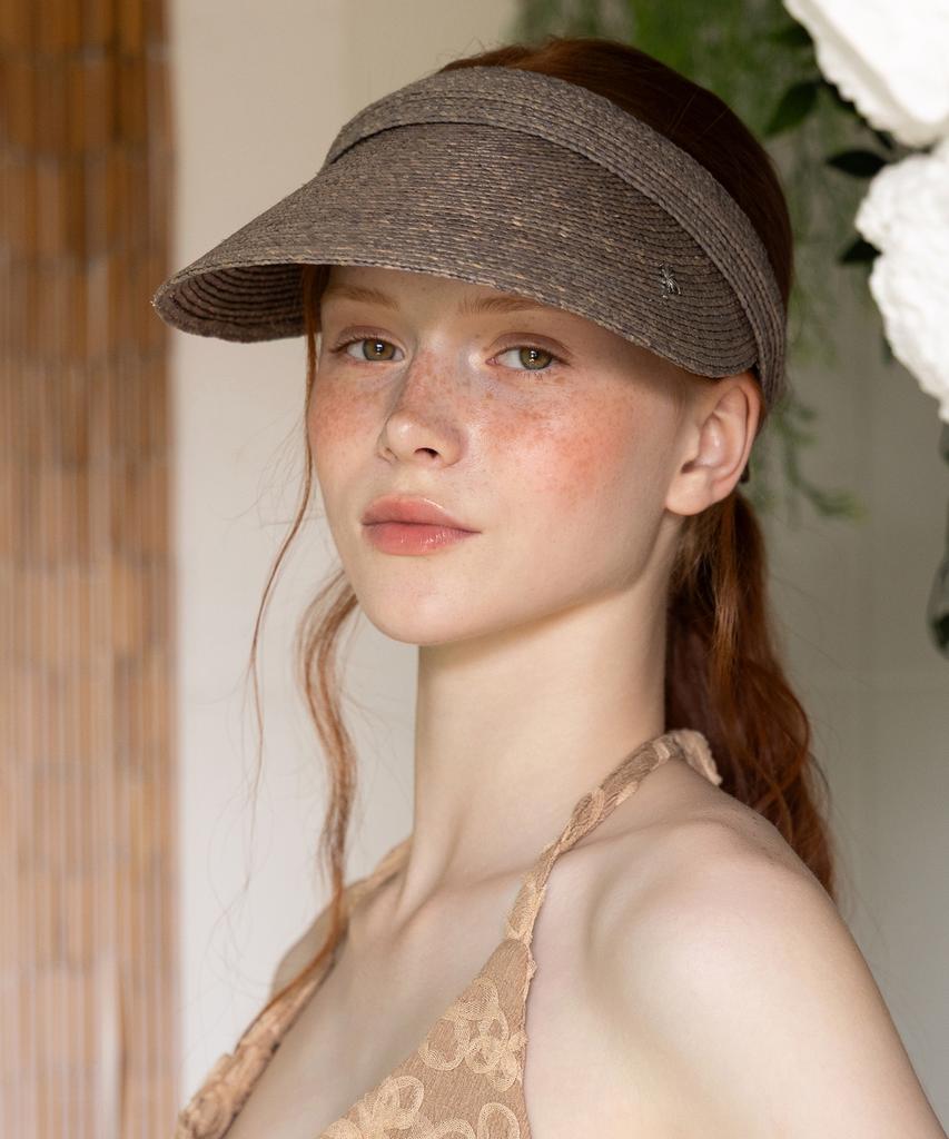 Tatiana Sunny Natural Raffia Hairband Sun Visor Ht8176 Natural Gray