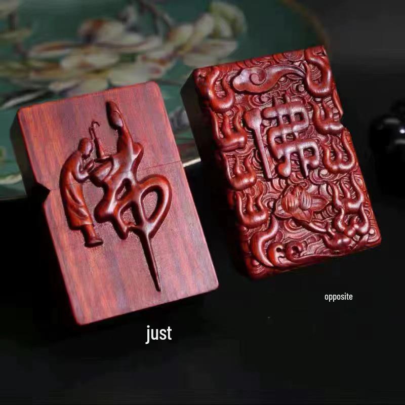Retro Rosewood Double-Sided Windproof Wenwan Lighter