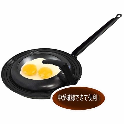 Kai Brand KAI Frying Pan Lid Kai House Select 24-28cm with Stand Rust Resistant DW5626 Glass Black