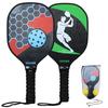 Pickleball Paddles Set of 2 Wooden Pickleball Rackets with Balls and Mesh Storage Bag for Beginners